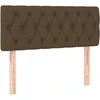 Image de vidaXL Tête de lit marron foncé 90x7x78/88 cm Tissu