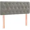 Image de vidaXL Tête de lit gris clair 90x7x78/88 cm velours