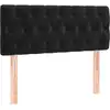 Image de vidaXL Tête de lit noir 90x7x78/88 cm velours