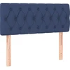Image de vidaXL Tête de lit bleu 100x7x78/88 cm Tissu