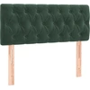Image de vidaXL Tête de lit vert foncé 100x7x78/88 cm velours