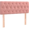 Image de vidaXL Tête de lit rose 100x7x78/88 cm velours