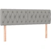 Image de vidaXL Têtes de lit 2 pcs. Gris clair 72x7x78/88 cm Tissu