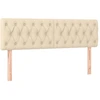 Image de vidaXL Têtes de lit 2 pcs. Crème 72x7x78/88 cm Tissu
