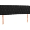 Image de Têtes de lit 2 pcs. noir 72x7x78/88 cm velours