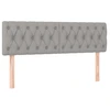 Image de vidaXL Têtes de lit 2 pcs. Gris clair 80x7x78/88 cm Tissu