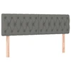 Image de vidaXL Têtes de lit 2 pcs. Gris foncé 80x7x78/88 cm Tissu