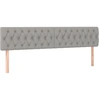 Image de vidaXL Têtes de lit 2 pcs. Gris clair 90x7x78/88 cm Tissu