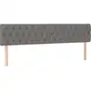 Image de vidaXL Têtes de lit 2 pcs. Gris foncé 90x7x78/88 cm Tissu