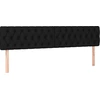 Image de Têtes de lit 2 pcs. noir 90x7x78/88 cm Tissu