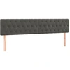 Image de vidaXL Têtes de lit 2 pcs. Gris foncé 90x7x78/88 cm velours