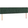 Image de vidaXL Têtes de lit 2 pcs. Vert foncé 90x7x78/88 cm velours