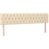 Image de vidaXL Têtes de lit 2 pcs. Crème 100x7x78/88 cm Tissu