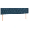 Image de vidaXL Têtes de lit 2 pcs. Bleu foncé 100x7x78/88 cm velours