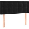 Image de vidaXL Tête de lit noir 80x5x78/88 cm velours