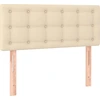 Image de vidaXL Tête de lit Crème 100x5x78/88 cm Tissu