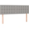 Image de vidaXL Têtes de lit 2 pcs. Gris clair 72x5x78/88 cm Tissu