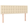 Image de vidaXL Têtes de lit 2 pcs. Crème 72x5x78/88 cm Tissu