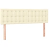 Image de vidaXL Têtes de lit 2 pcs. Crème 72x5x78/88 cm Similicuir