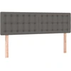 Image de vidaXL Têtes de lit 2 pcs. Gris 72x5x78/88 cm Similicuir