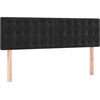 Image de Têtes de lit 2 pcs. noir 72x5x78/88 cm velours