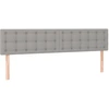 Image de vidaXL Têtes de lit 2 pcs. Gris clair 80x5x78/88 cm Tissu