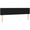 Image de vidaXL Têtes de lit 2 pcs. noir 80x5x78/88 cm Tissu
