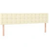 Image de vidaXL Têtes de lit 2 pcs. Crème 80x5x78/88 cm Similicuir