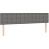 Image de vidaXL Têtes de lit 2 pcs. Gris foncé 90x5x78/88 cm Tissu