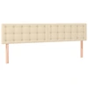 Image de vidaXL Têtes de lit 2 pcs. Crème 90x5x78/88 cm Tissu
