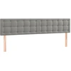 Image de Têtes de lit 2 pcs. Gris clair 90x5x78/88 cm velours