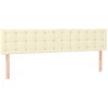 Image de vidaXL Têtes de lit 2 pcs. Crème 100x5x78/88 cm Similicuir