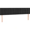 Image de Têtes de lit 2 pcs. noir 100x5x78/88 cm velours