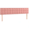 Image de Têtes de lit 2 pcs. Rose 100x5x78/88 cm velours