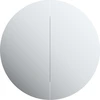 Image de vidaXL Armoire de salle de bain avec miroir rond & LED blanc 47x47x17,5 cm