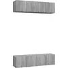 Image de vidaXL Armoires murales TV 4 pcs. Gris Sonoma 60x30x30 cm Matériau dérivé du bois