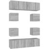 Image de vidaXL Ensemble de 8 meubles TV Gris Sonoma Bois composite