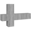 Image de vidaXL Ensemble de meubles TV 3 pièces Gris Sonoma Bois composite