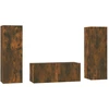 Image de vidaXL Ensemble de meubles TV 3 pièces chêne fumé bois composite