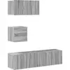 Image de vidaXL Ensemble de 4 meubles TV Gris Sonoma Bois composite