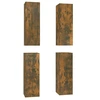 Image de vidaXL Armoires TV 4 pcs. Chêne fumé 30,5x30x90 cm Matériau dérivé du bois