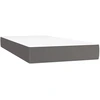 Image de vidaXL Matelas à ressorts ensachés Gris 80x200x20 cm Similicuir