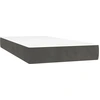 Image de vidaXL Matelas à ressorts ensachés gris foncé 80x200x20 cm velours