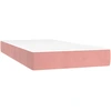 Image de vidaXL Matelas à ressorts ensachés rose 80x200x20 cm velours