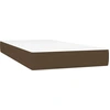 Image de vidaXL Matelas à ressorts ensachés Marron foncé 90x190x20 cm Tissu