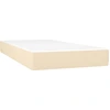 Image de vidaXL Matelas à ressorts ensachés Crème 90x190x20 cm Tissu