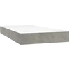 Image de vidaXL Matelas à ressorts ensachés gris clair 90x190x20 cm velours