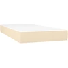 Image de vidaXL Matelas à ressorts ensachés Crème 90x200x20 cm Tissu