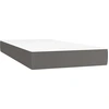 Image de vidaXL Matelas à ressorts ensachés Gris 90x200x20 cm Similicuir
