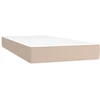 Image de vidaXL Matelas à ressorts ensachés Cappuccino 90x200x20 cm similicuir